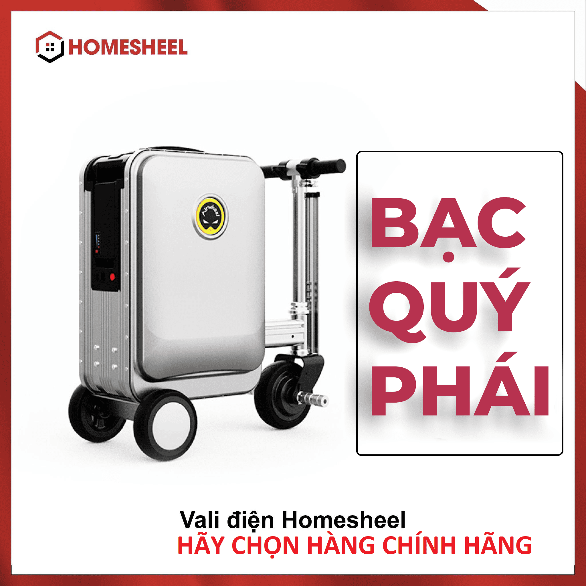 Vali điện Homesheel Airwheel SE3S Bạc_Quốc Tế