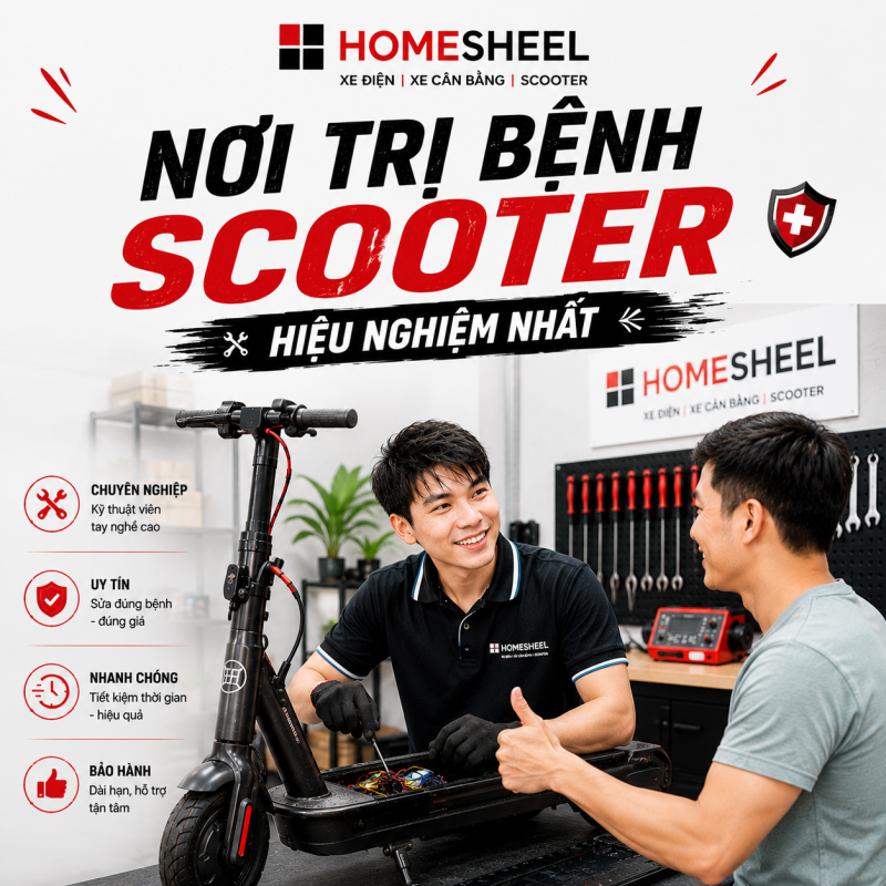 Tư vấn và sửa scooter điện chuyên nghiệp tại HOMESHEEL TPHCM