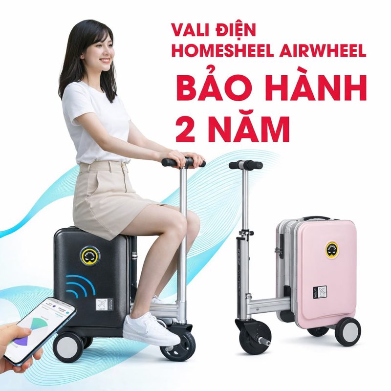 Vali điện HOMESHEEL Airwheel SE3SL bảo hành 2 năm chính hãng, an tâm sử dụng lâu dài