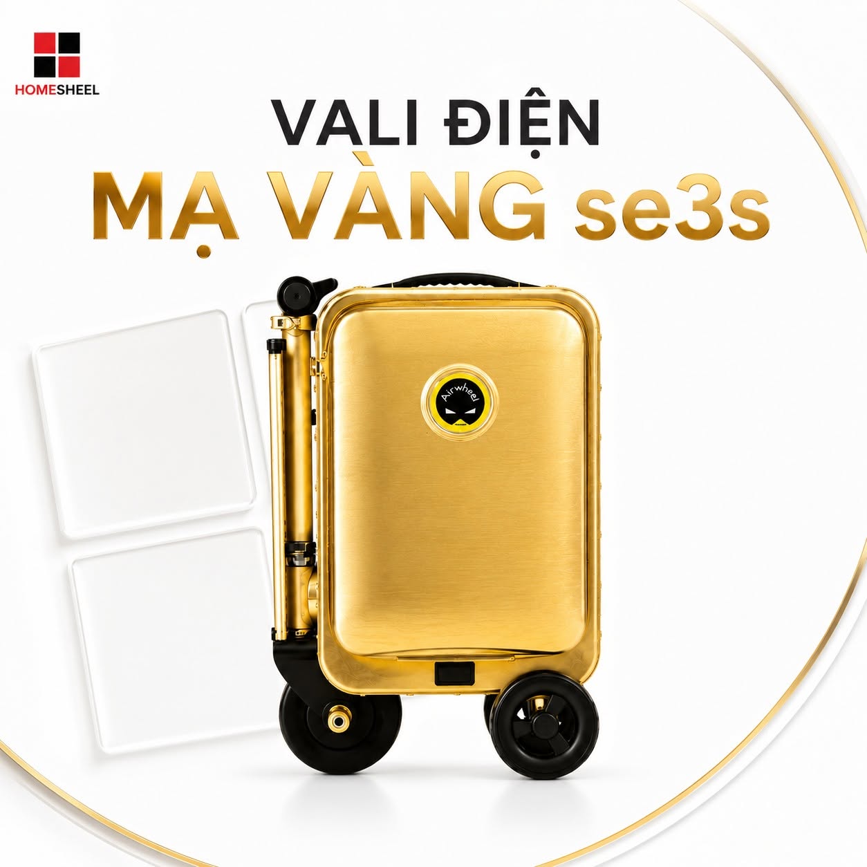 Vali điện mạ vàng Airwheel SE3S cao cấp Vali điện mạ vàng Airwheel SE3S cao cấp chính hãng HOMESHEEL