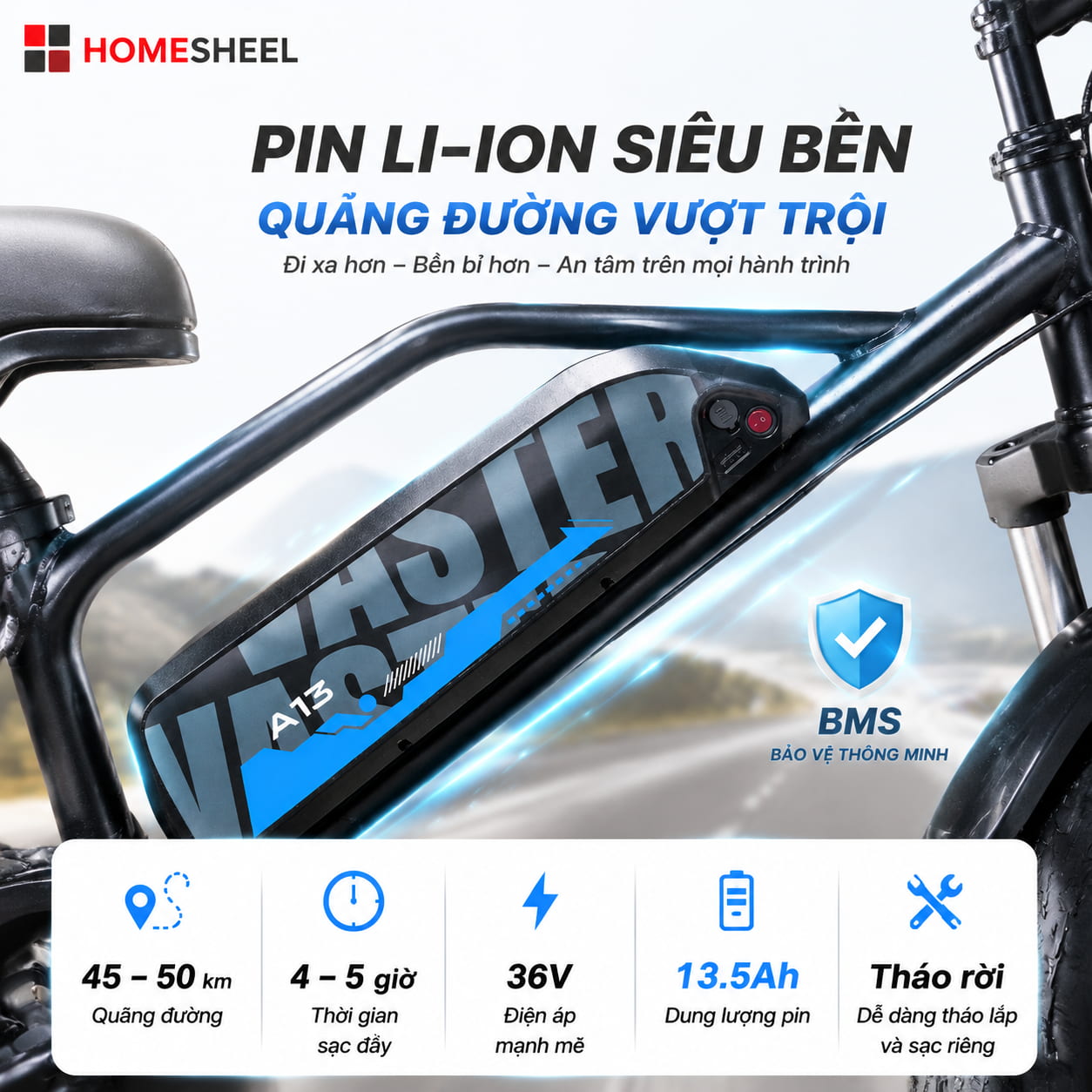 Xe đạp điện trợ lực HOMESHEEL AVDL A13 (2)