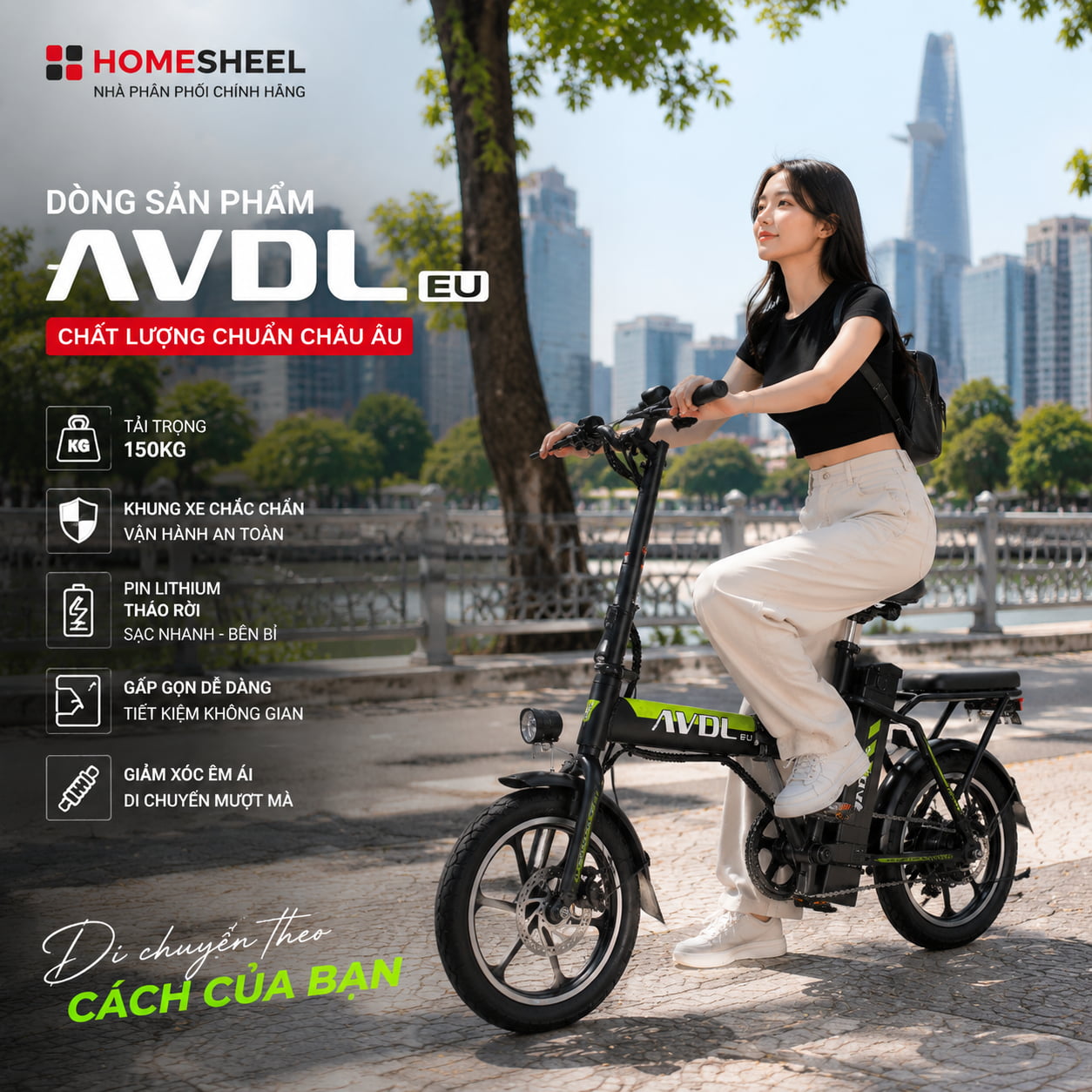 Xe đạp điện trợ lực Homesheel AVDL A10 (1)