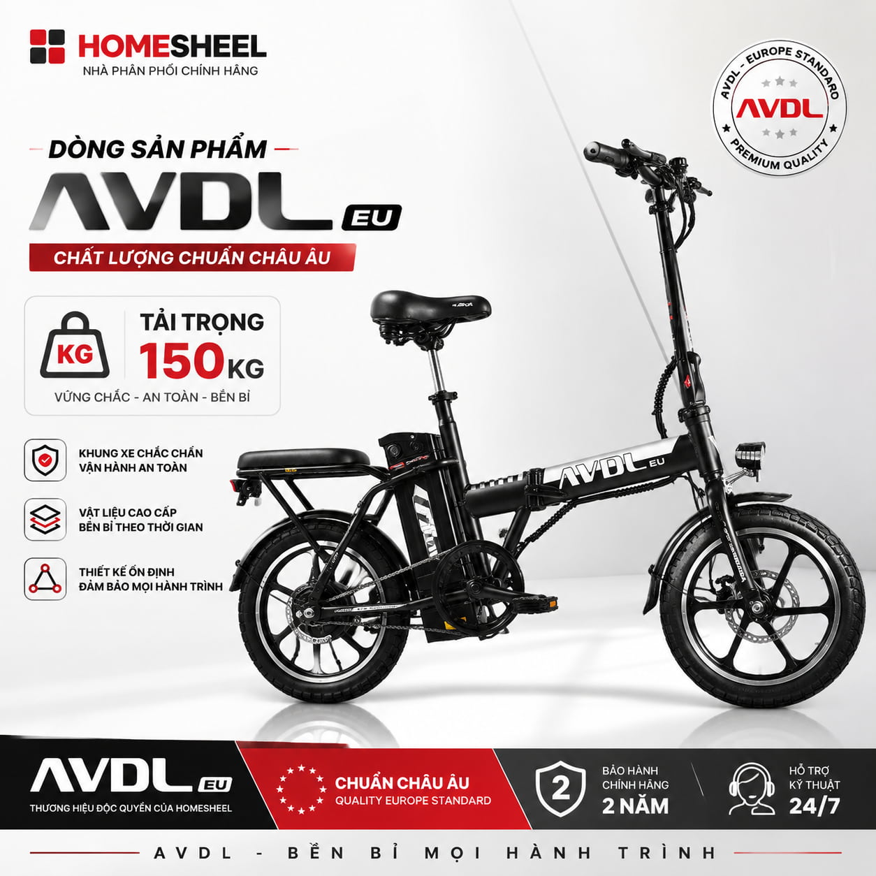 Xe đạp điện trợ lực Homesheel AVDL A10 (2)